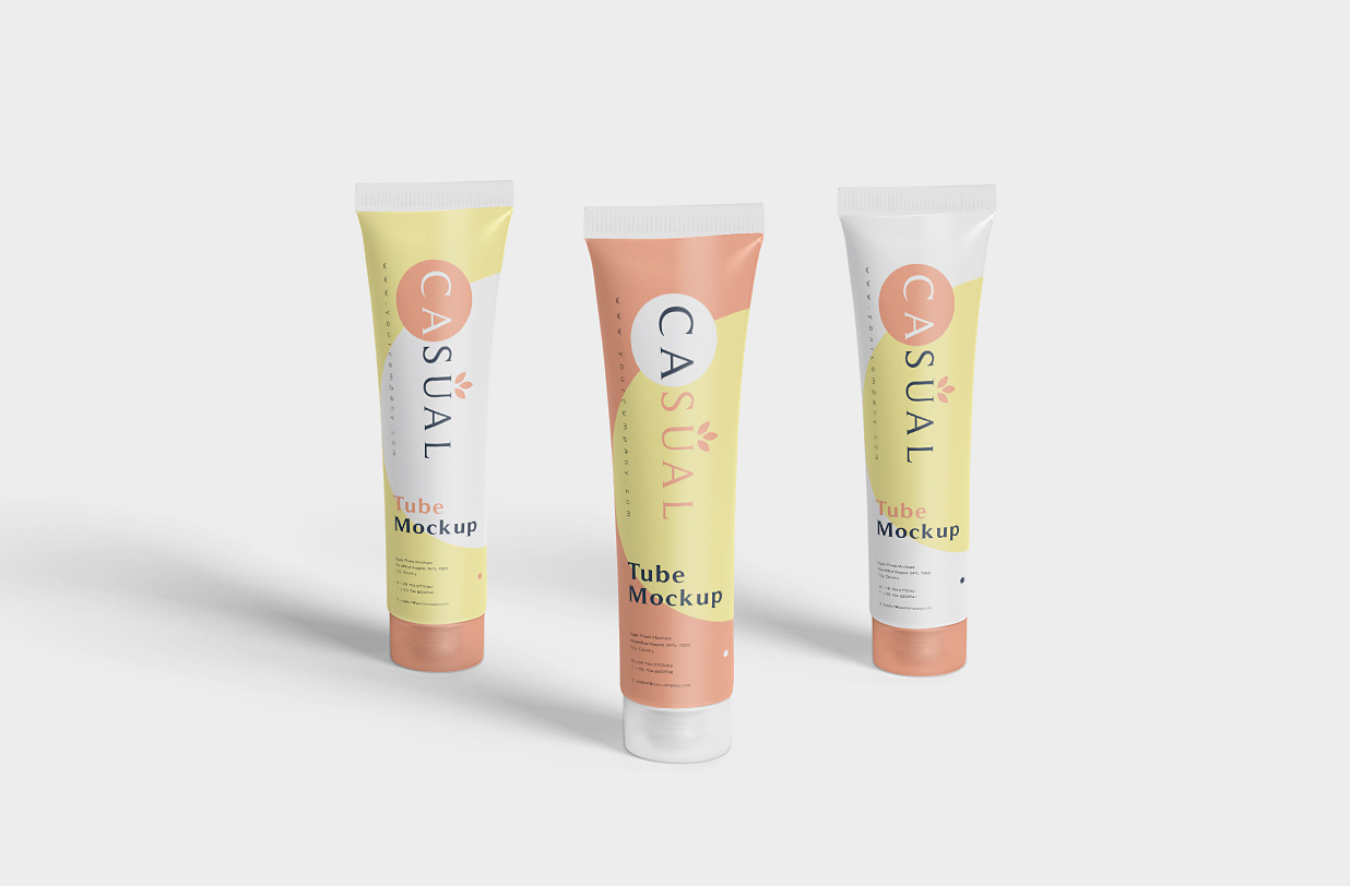 牙膏软管包装样机mockup4组插图