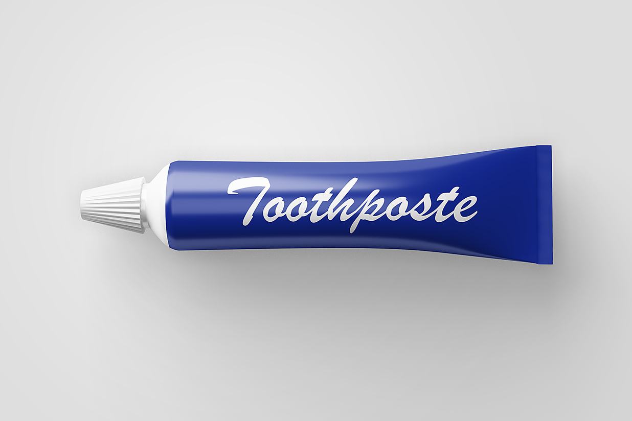牙膏软管包装样机mockup插图