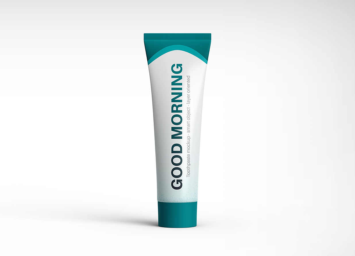 带包装盒的高质感牙膏软管样机mockup21组插图