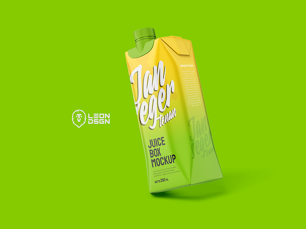 果汁盒牛奶盒包装样机mockup插图