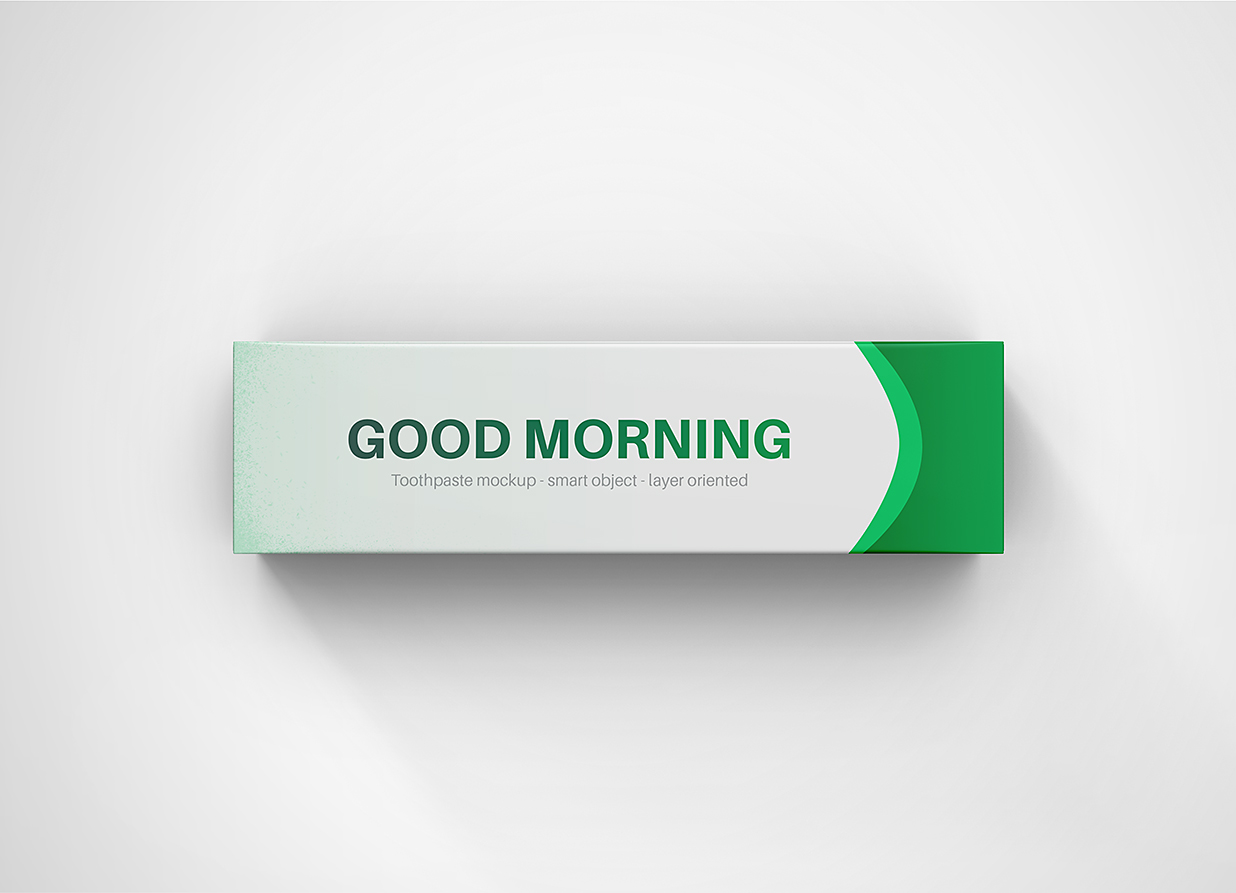 带包装盒的高质感牙膏软管样机mockup21组插图14