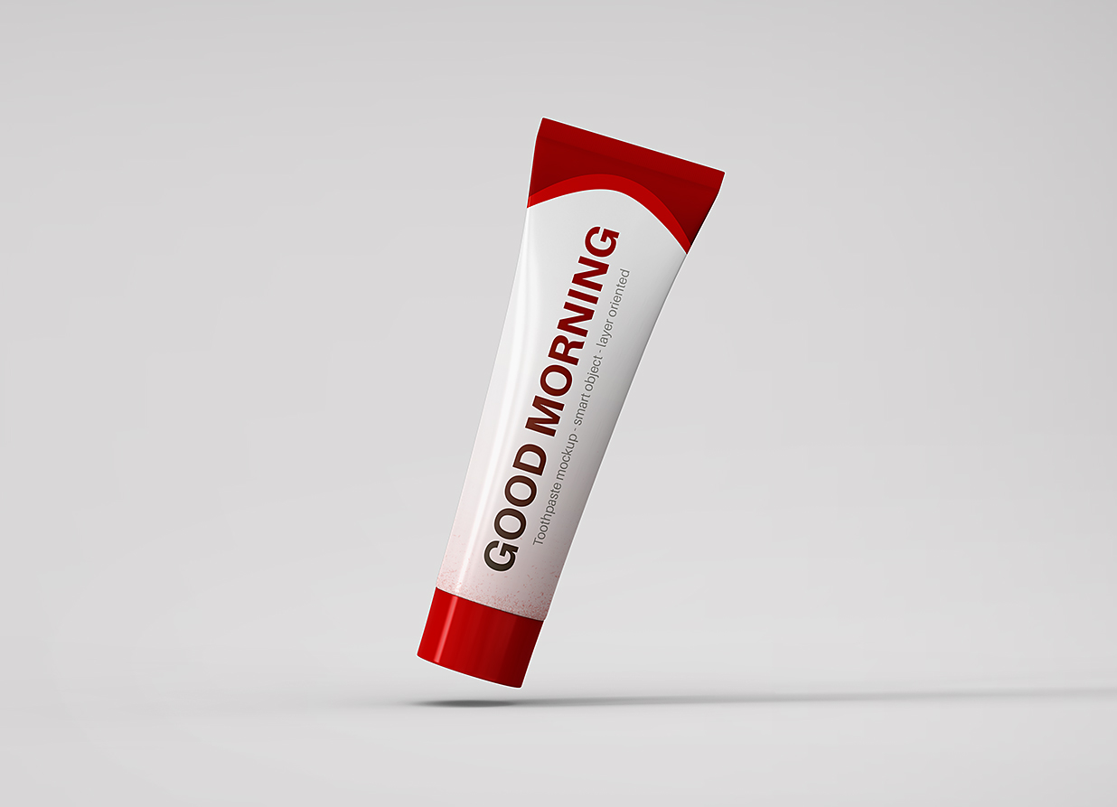 带包装盒的高质感牙膏软管样机mockup21组插图18