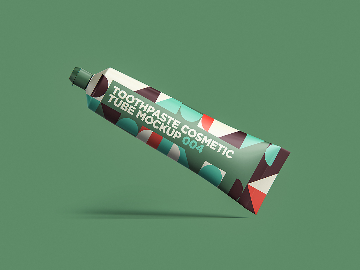 高质感牙膏软管包装样机mockup3组插图1
