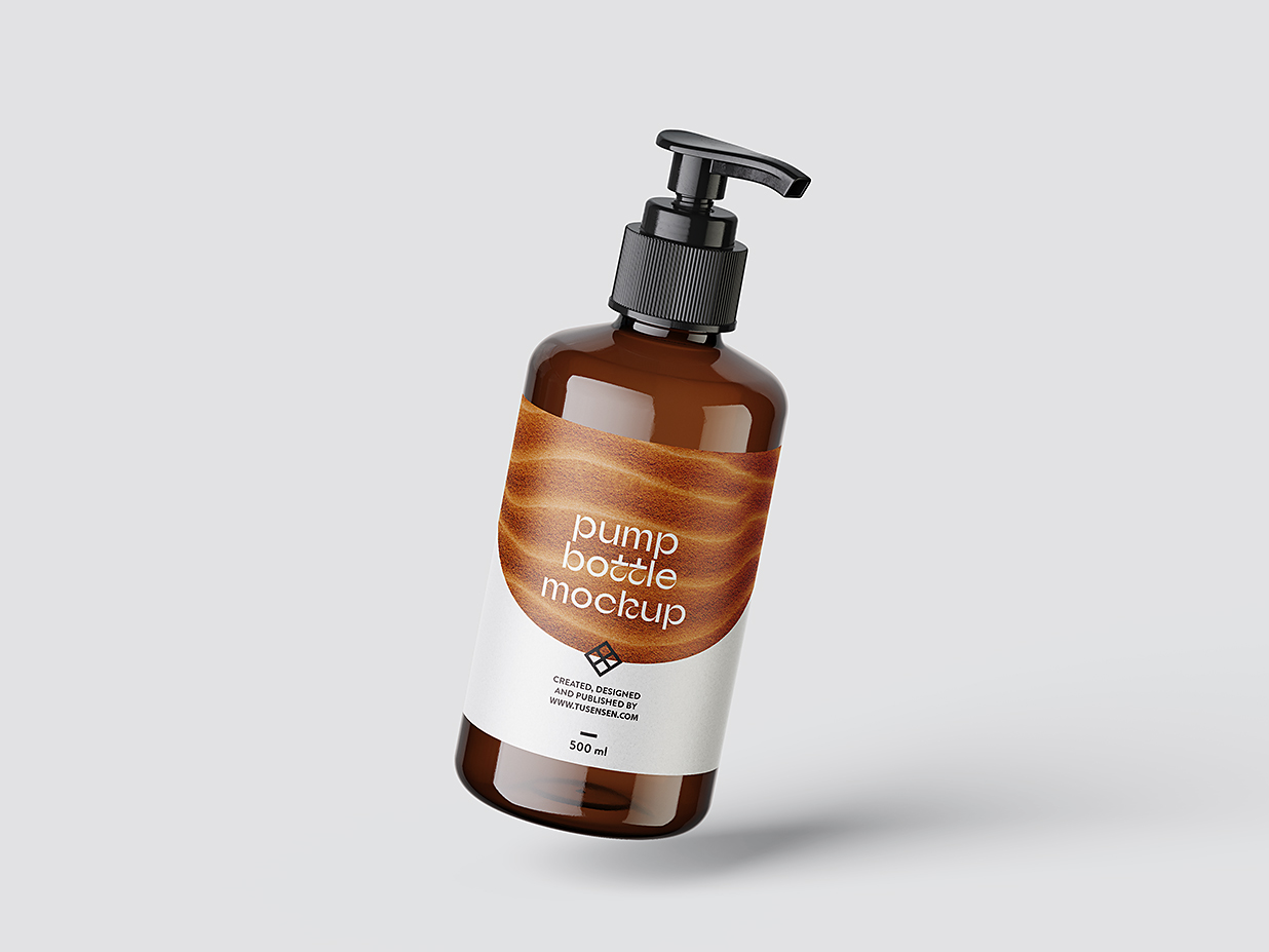 洗发水沐浴露洗手液洗洁精按压瓶泵瓶样机mockup4组插图1