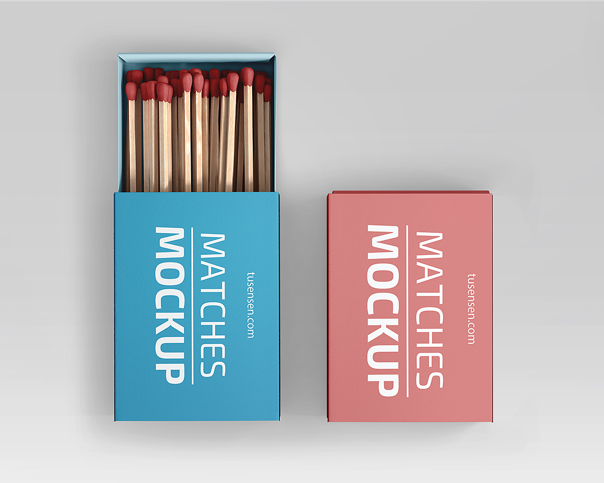火柴盒包装样机mockup2组插图1