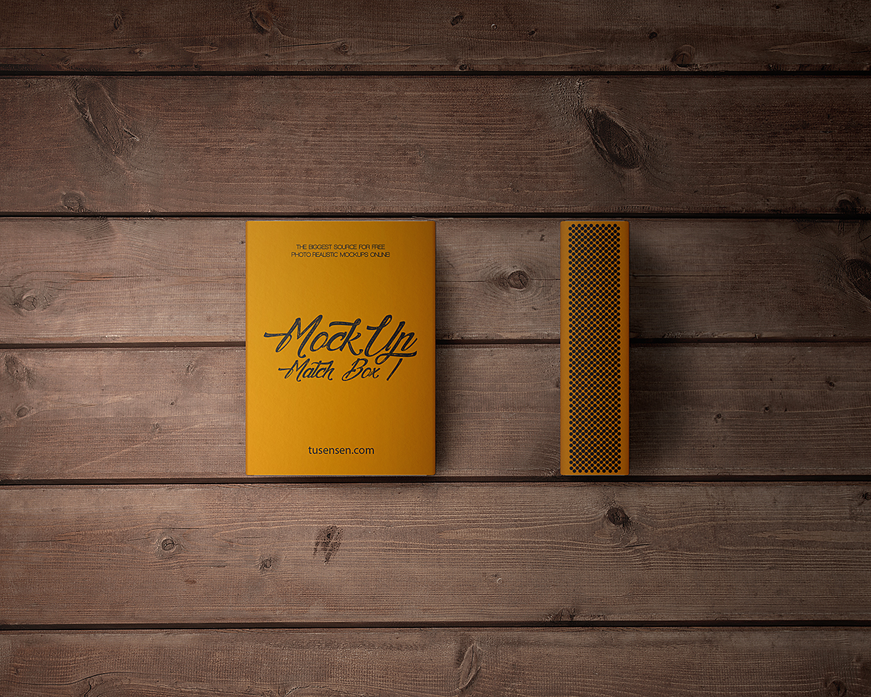 带场景的火柴盒包装样机mockup2组插图1