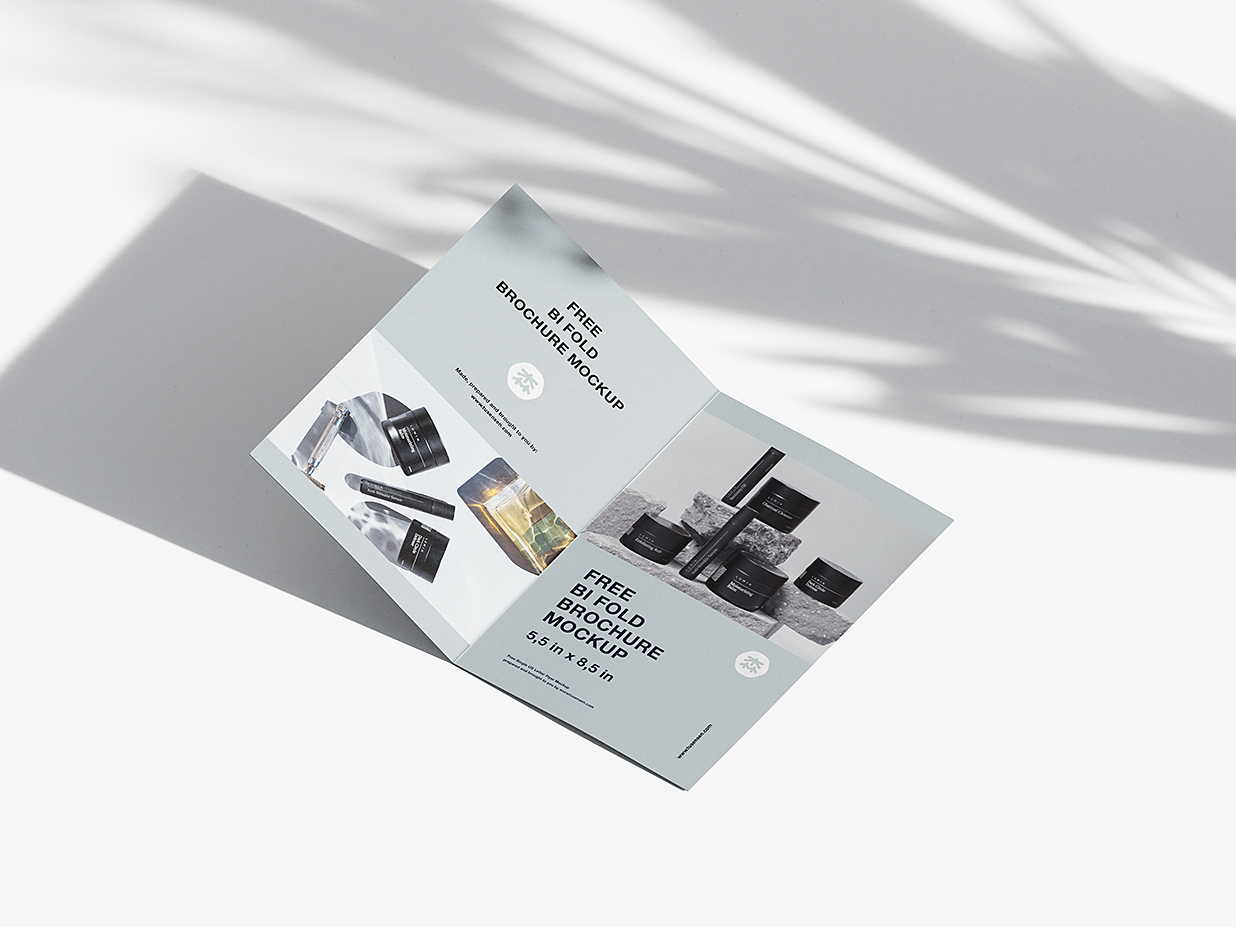 高质感折页双折页样机mockup3组插图1