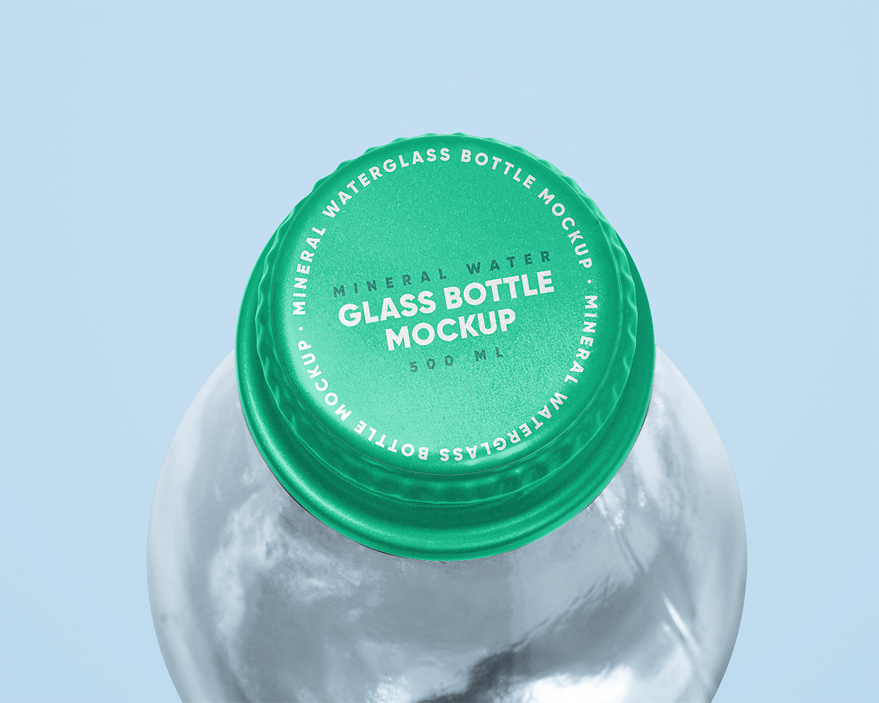 精致的玻璃瓶纯净水矿泉水瓶样机 mockup2 组插图1