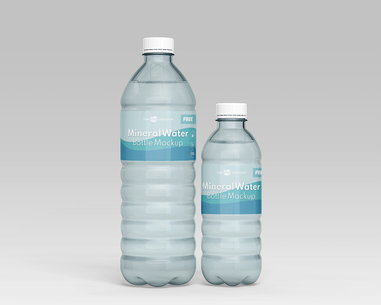 纯净水矿泉水瓶样机 mockup3 组插图1