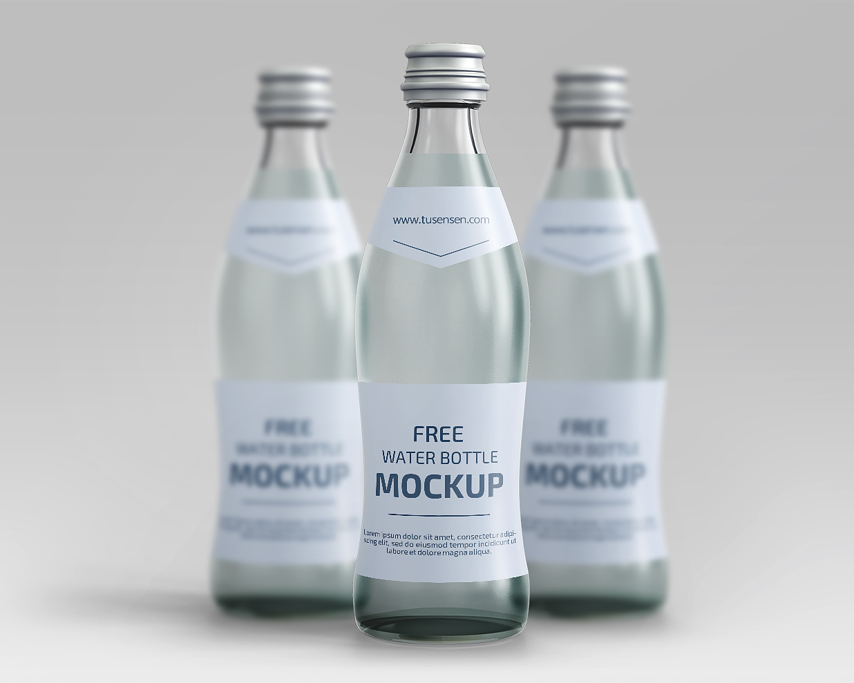 玻璃瓶纯净水矿泉水瓶样机 mockup2 组插图1