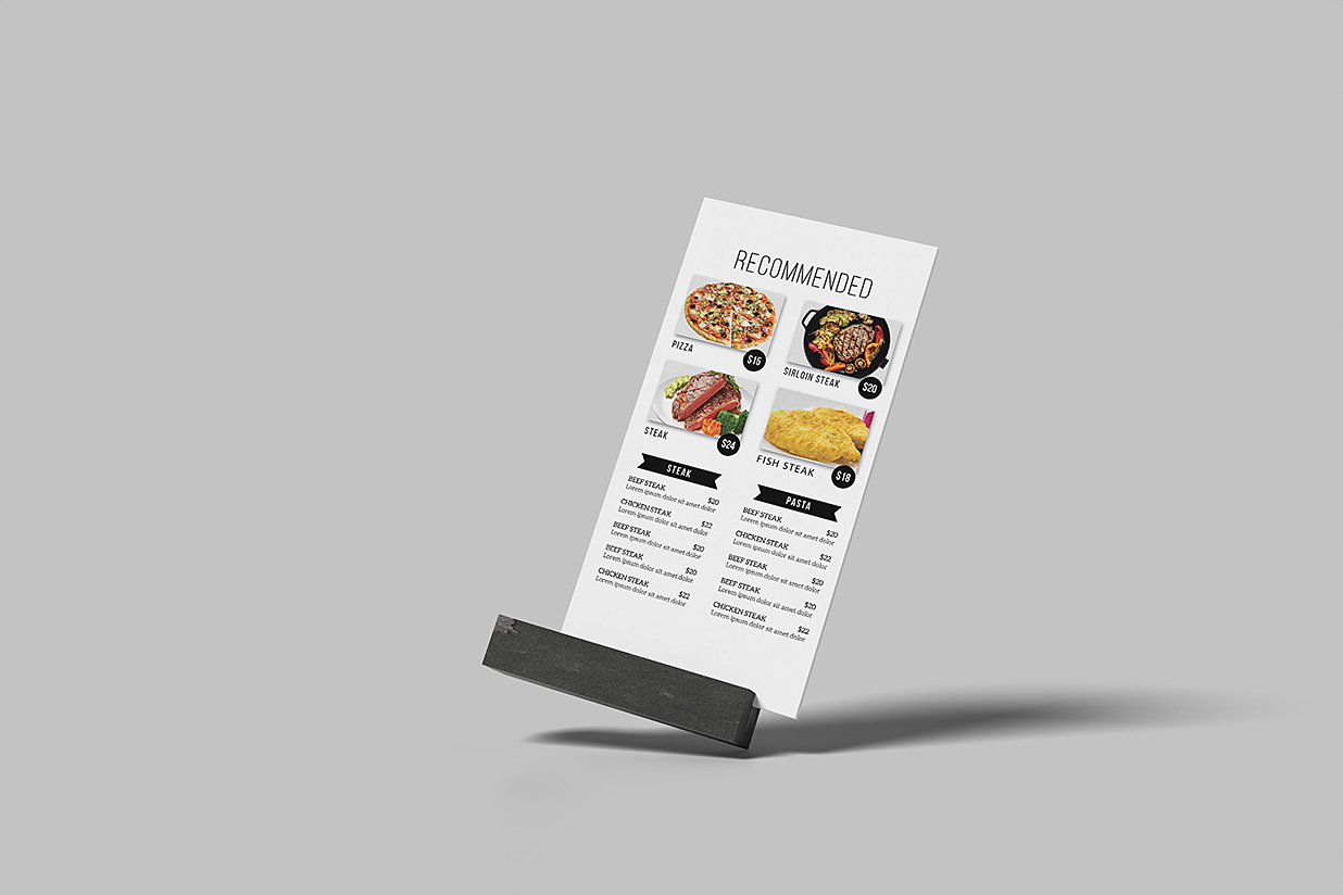 带底座的桌牌台卡样机mockup5组插图1