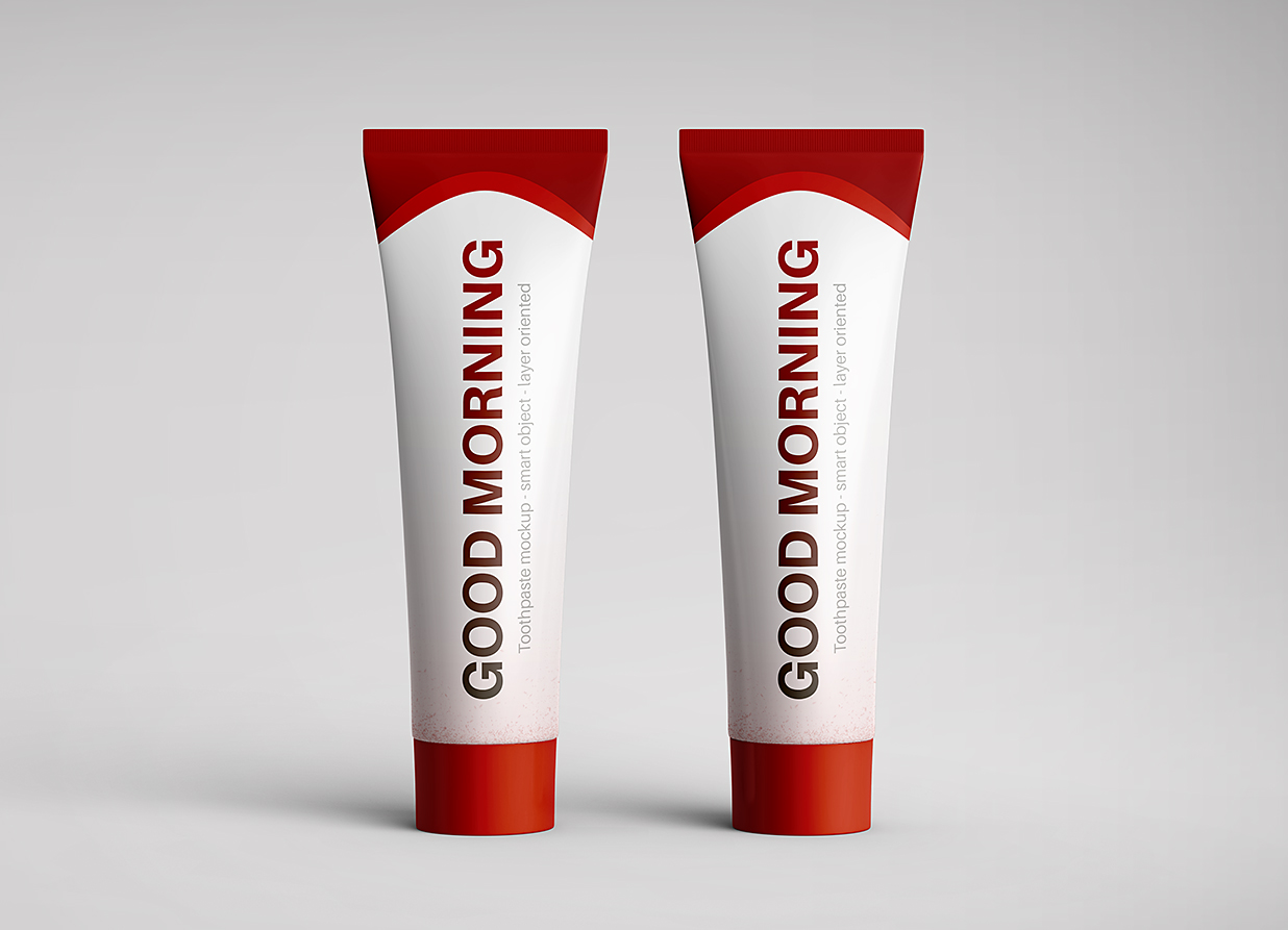 带包装盒的高质感牙膏软管样机mockup21组插图20
