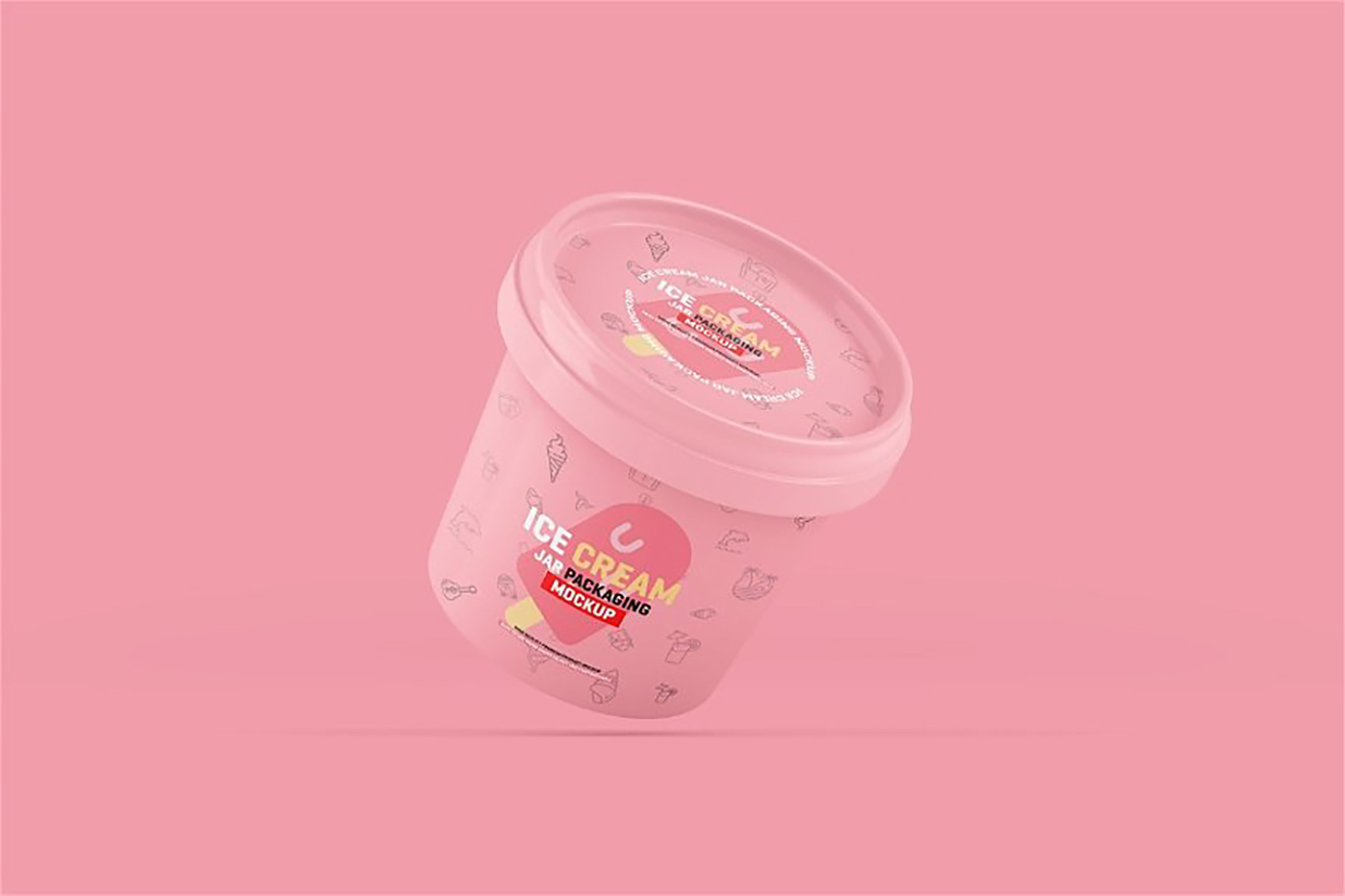 冰淇淋罐包装样机mockup4组插图2