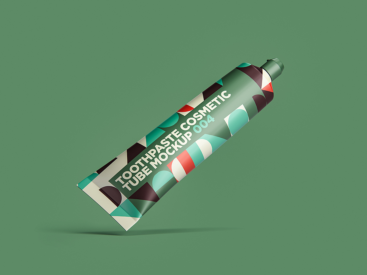 高质感牙膏软管包装样机mockup3组插图2