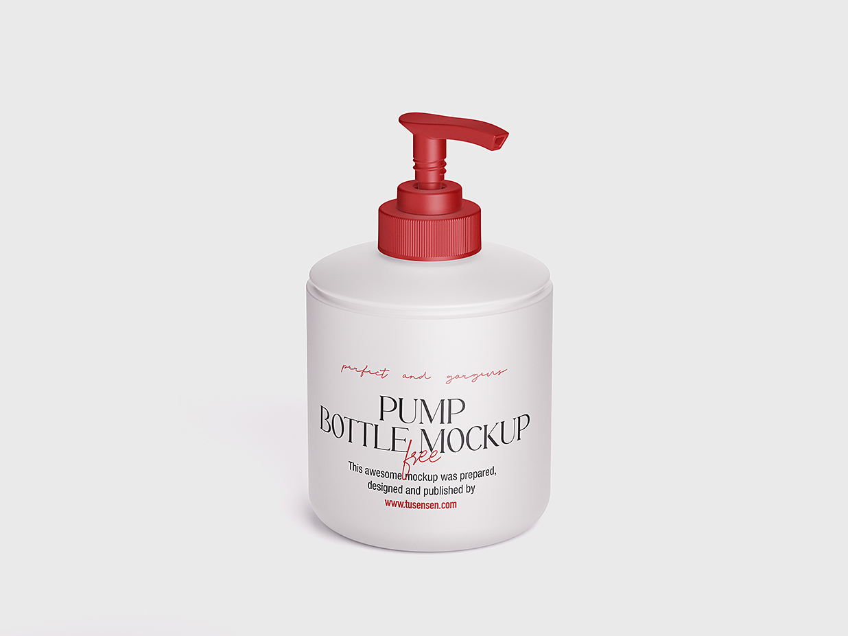 按压瓶泵瓶洗发水瓶沐浴露瓶洗手液样机mockup3组插图2