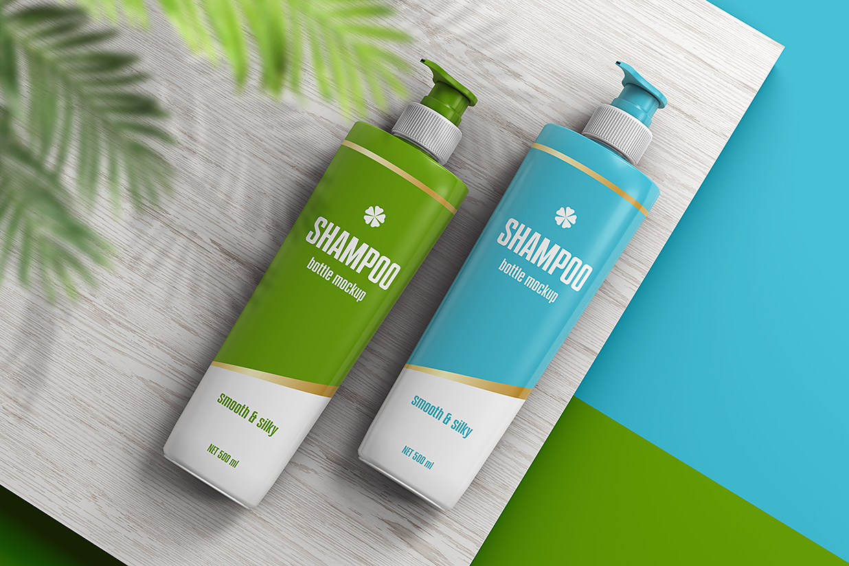 带场景的洗发水沐浴露身体乳洗手液按压瓶泵瓶样机mockup5组插图2