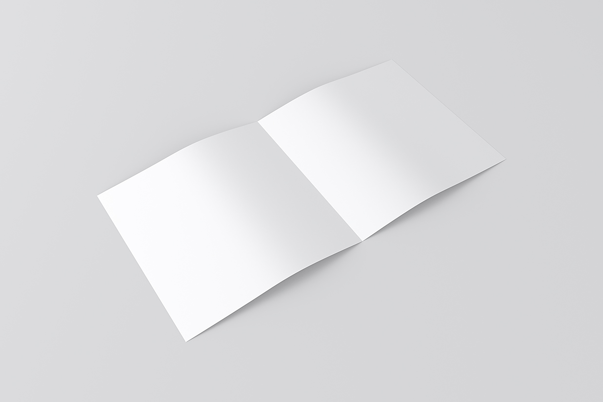 方形折页双折页样机mockup4组插图6
