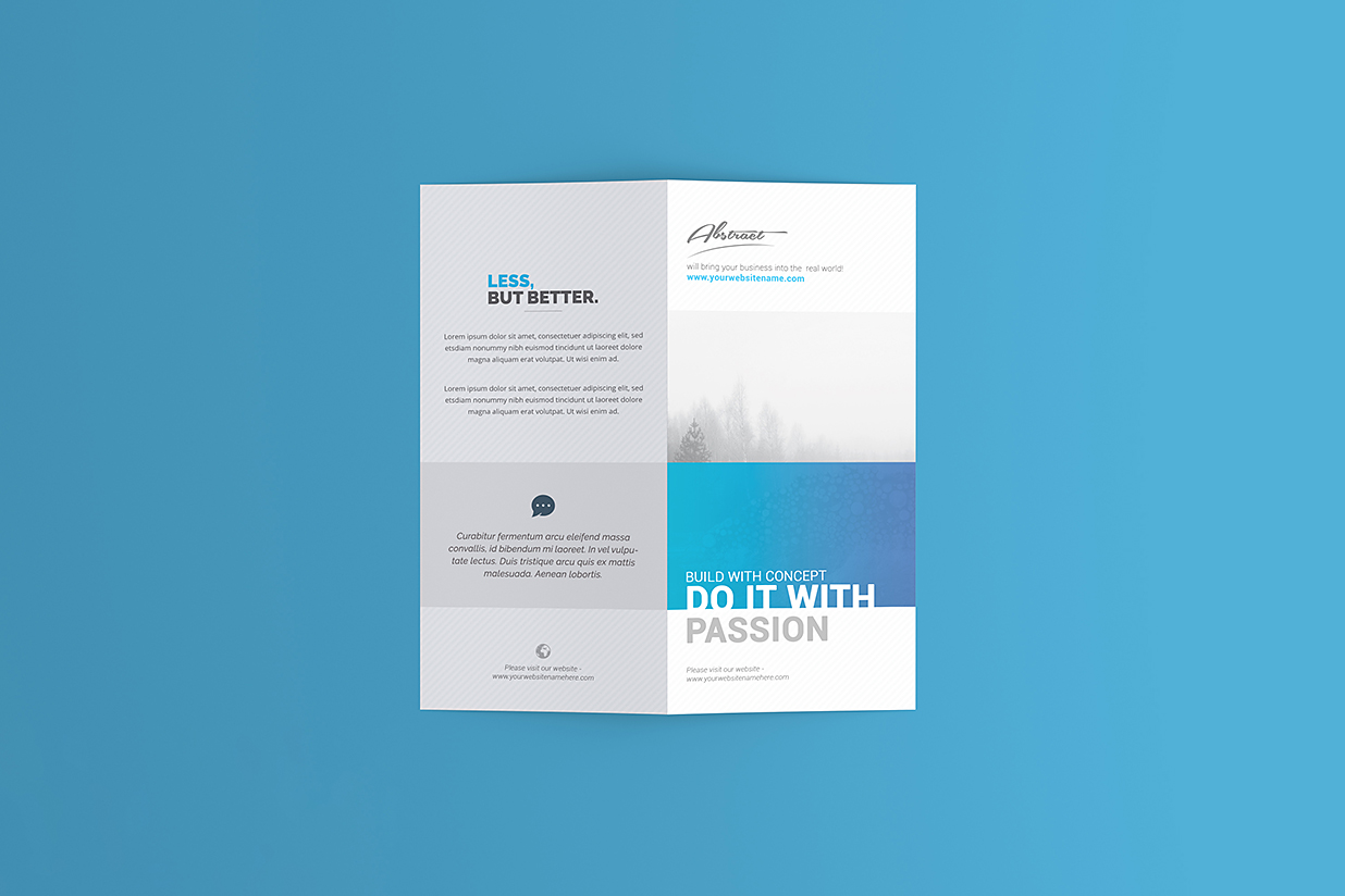 竖版折页双折页样机mockup6组插图2