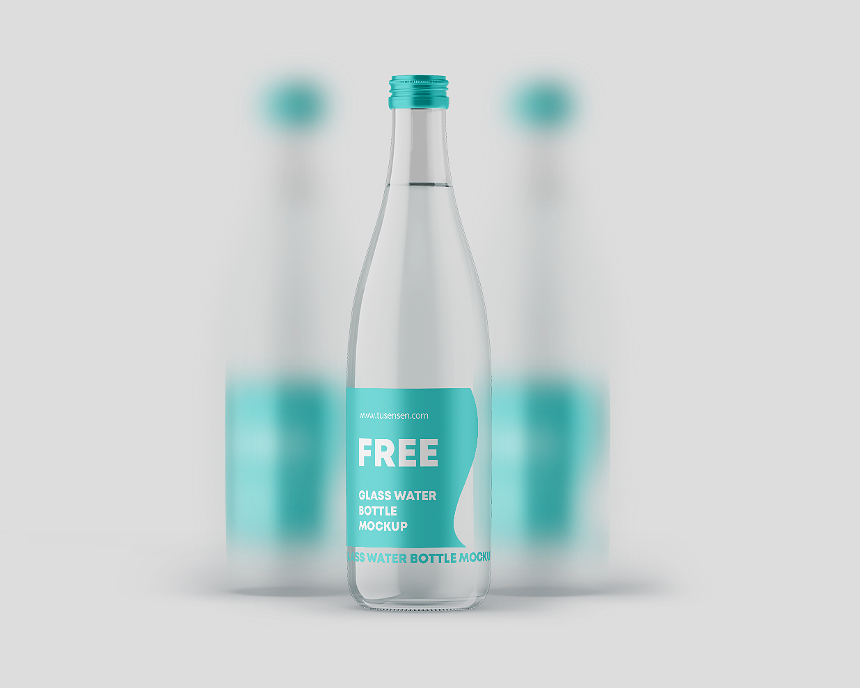 玻璃瓶纯净水矿泉水瓶样机 mockup3 组插图2