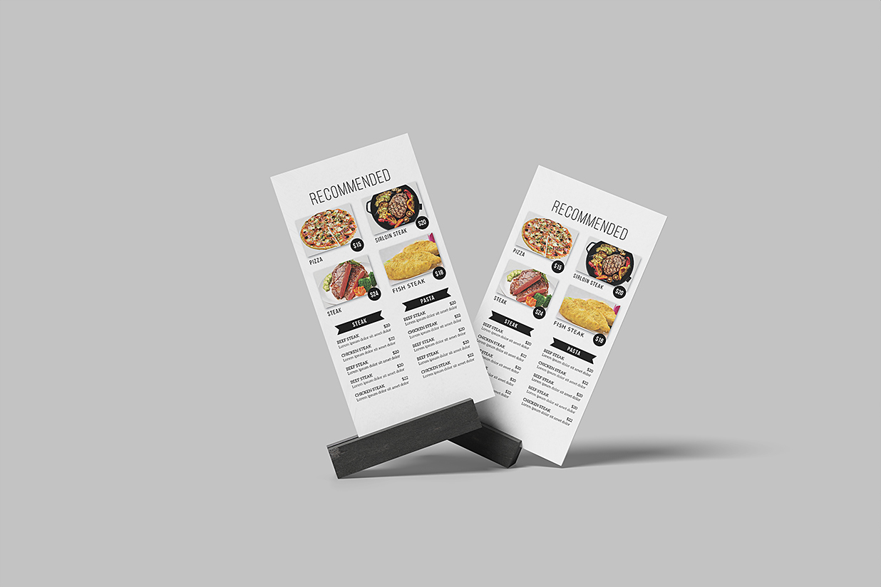 带底座的桌牌台卡样机mockup5组插图2