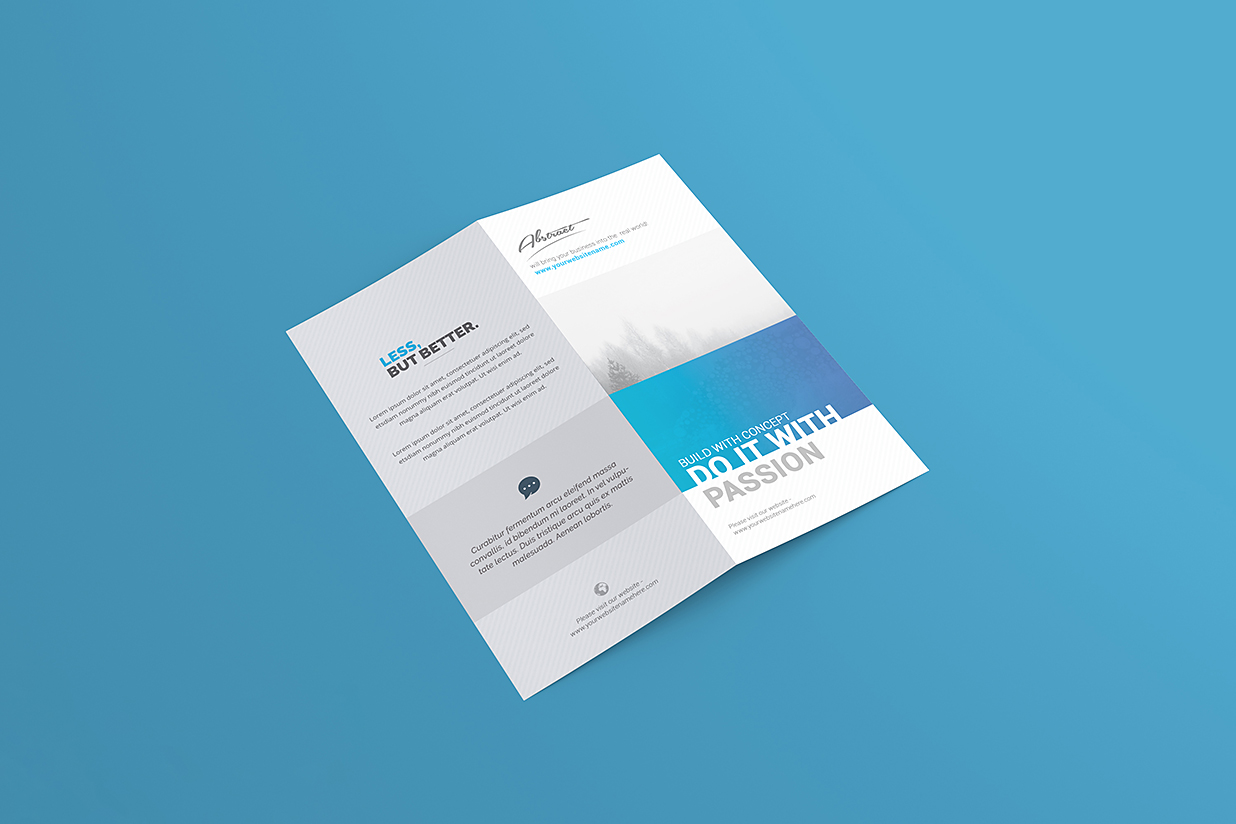 竖版折页双折页样机mockup6组插图3