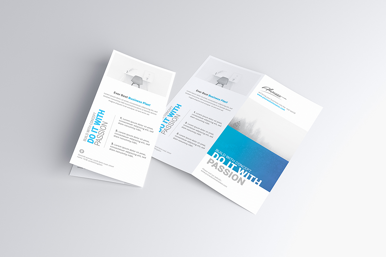 竖版折页双折页样机mockup6组插图5