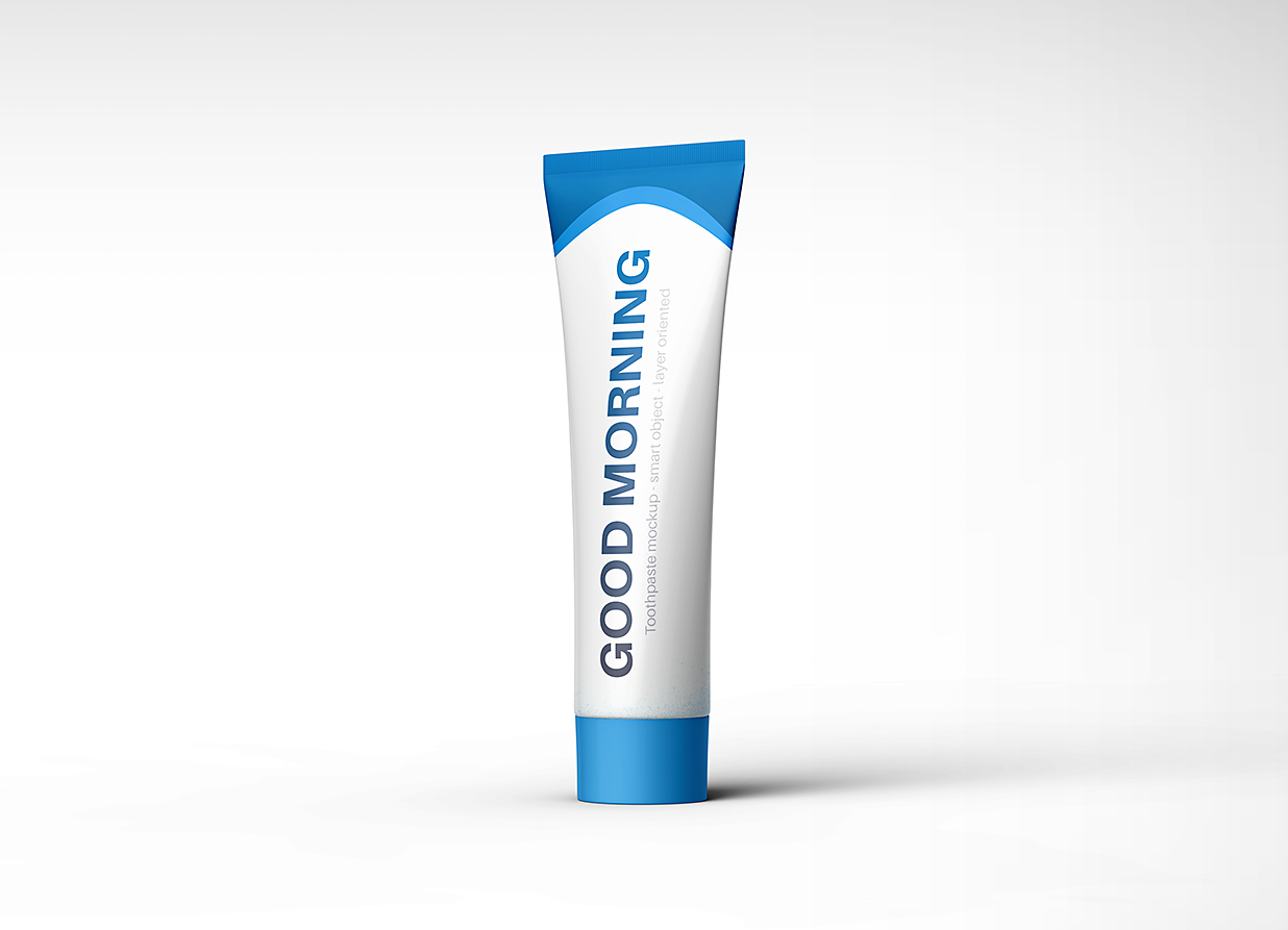 带包装盒的高质感牙膏软管样机mockup21组插图8