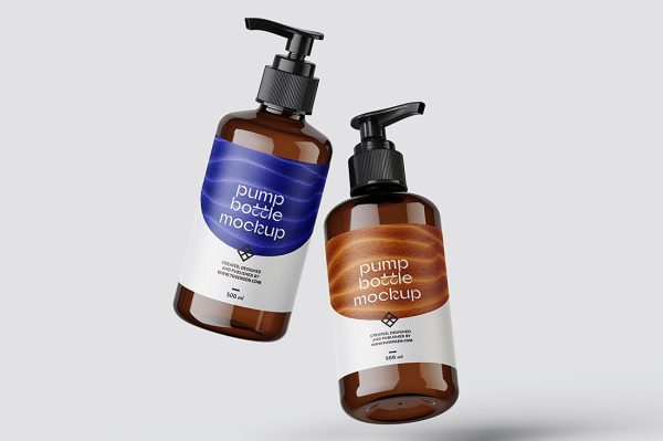 洗发水沐浴露洗手液洗洁精按压瓶泵瓶样机mockup4组