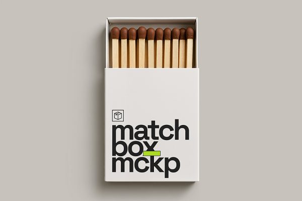 火柴盒包装样机mockup