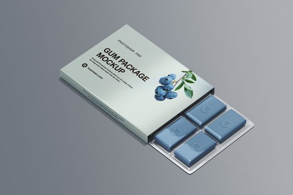 口香糖包装样机mockup