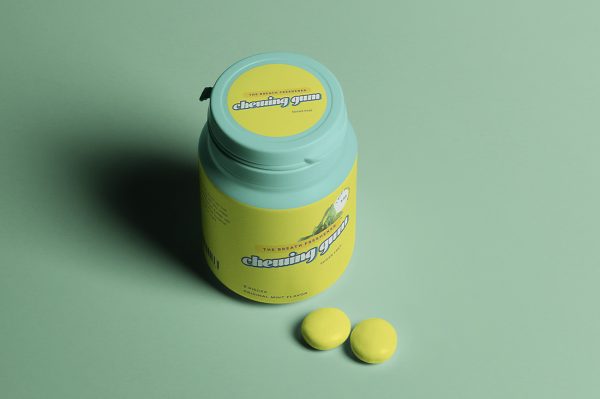 口香糖瓶包装样机mockup