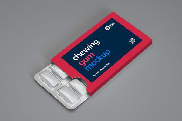 口香糖包装样机mockup