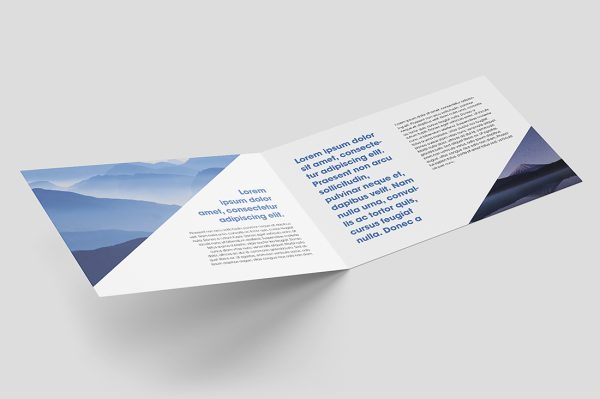 横向页双折页样机mockup4组