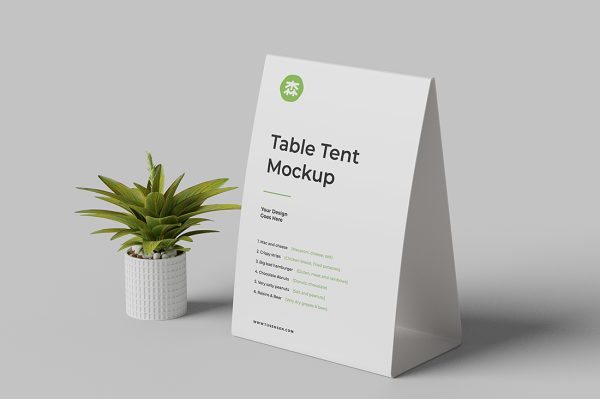 精致的桌牌台卡样机mockup3组