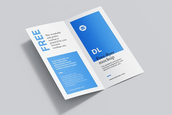 高质感竖版折页双折页样机mockup6组