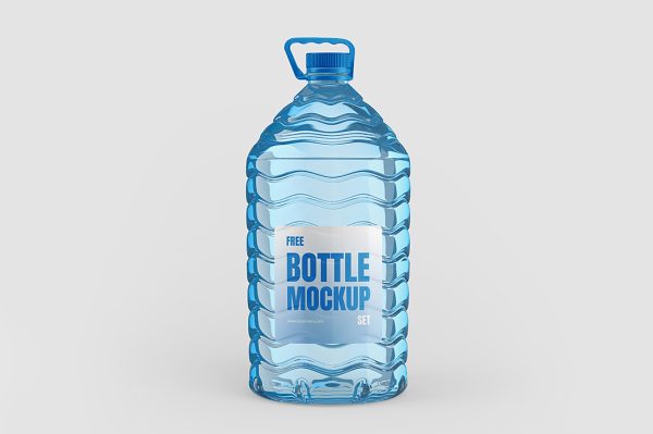 大型塑料纯净水矿泉水瓶样机 mockup3 组