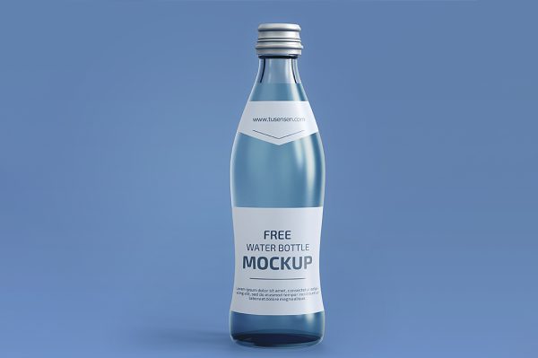 玻璃瓶纯净水矿泉水瓶样机 mockup2 组