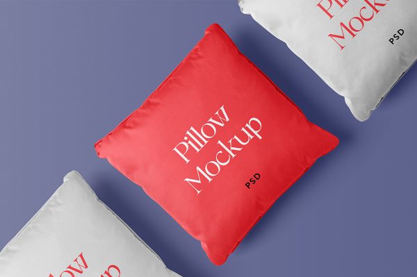 方形枕头抱枕样机mockup