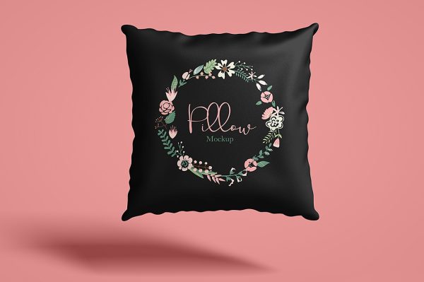 方形枕头抱枕样机mockup