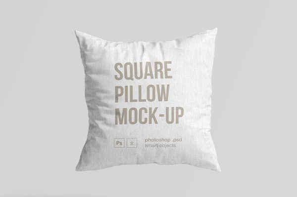 高质感方形枕头抱枕样机mockup