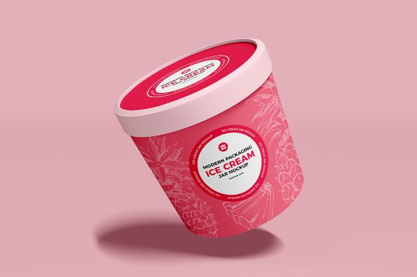 冰淇淋杯包装样机mockup
