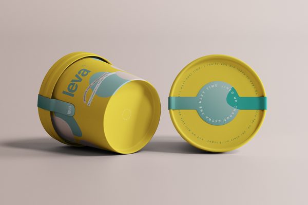 高质感冰淇淋杯包装样机mockup