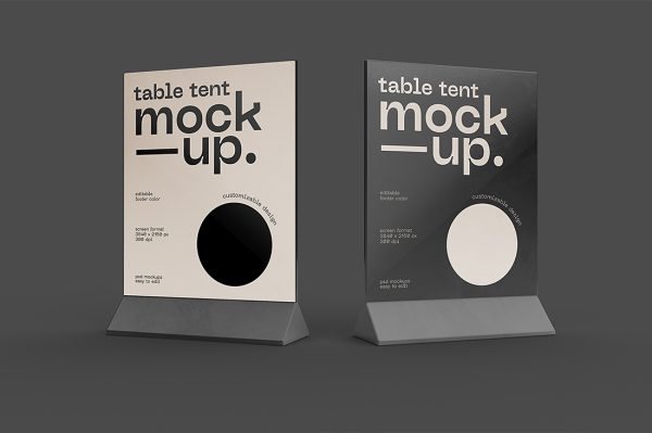 桌牌台卡样机mockup