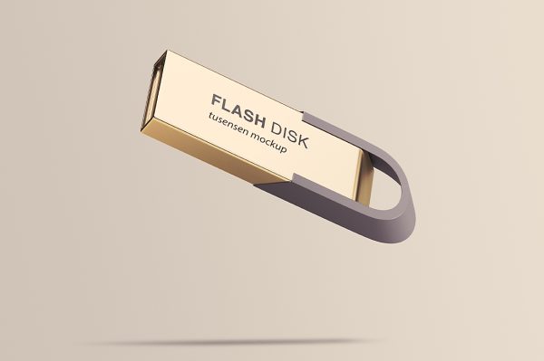 高质感U盘样机mockup