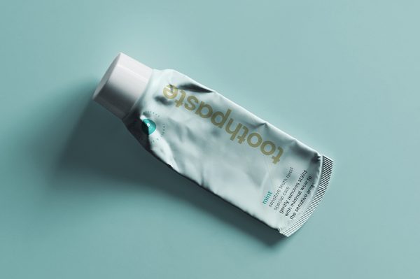 空管牙膏软管包装样机mockup