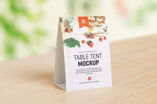 高质感纸质桌牌台卡样机mockup5组