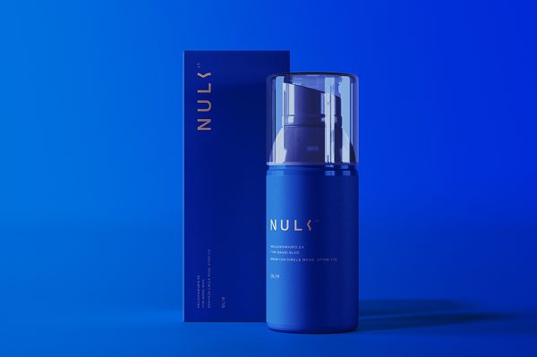 带包装盒的按压瓶乳液瓶样机mockup