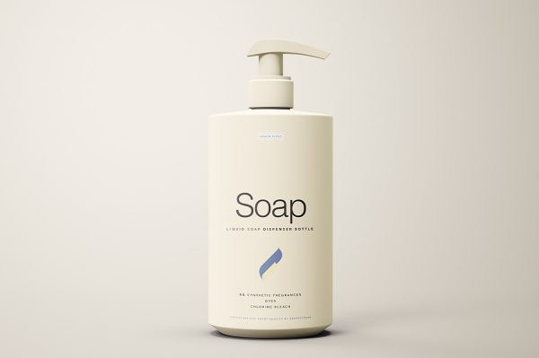 按压瓶泵瓶洗发水瓶沐浴露瓶样机mockup