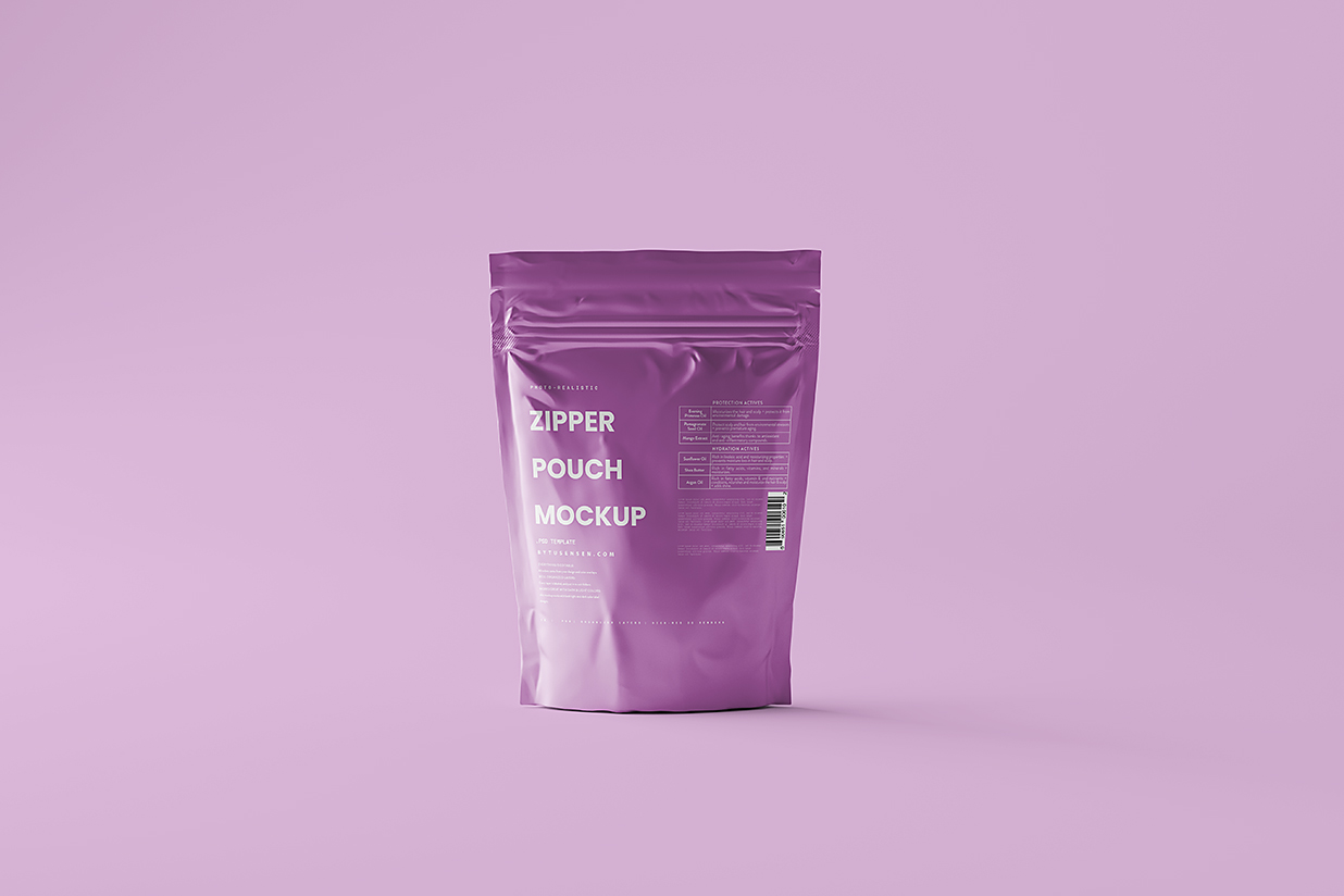 高质感自立袋自封袋食品包装袋样机mockup5组插图