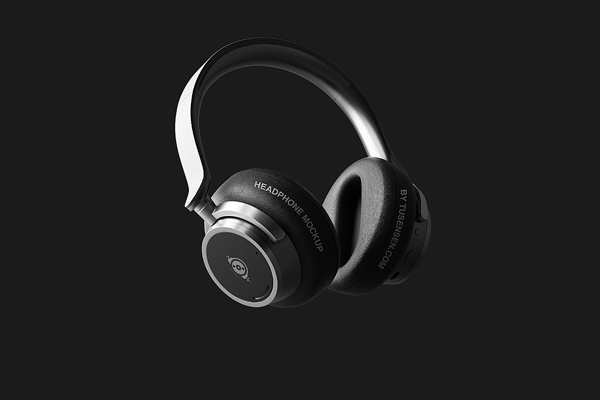 高质感头戴式耳机样机mockup5组插图